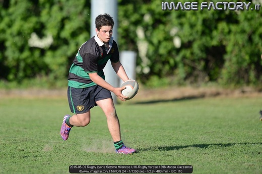 2015-05-09 Rugby Lyons Settimo Milanese U16-Rugby Varese 1396 Matteo Cazzamali